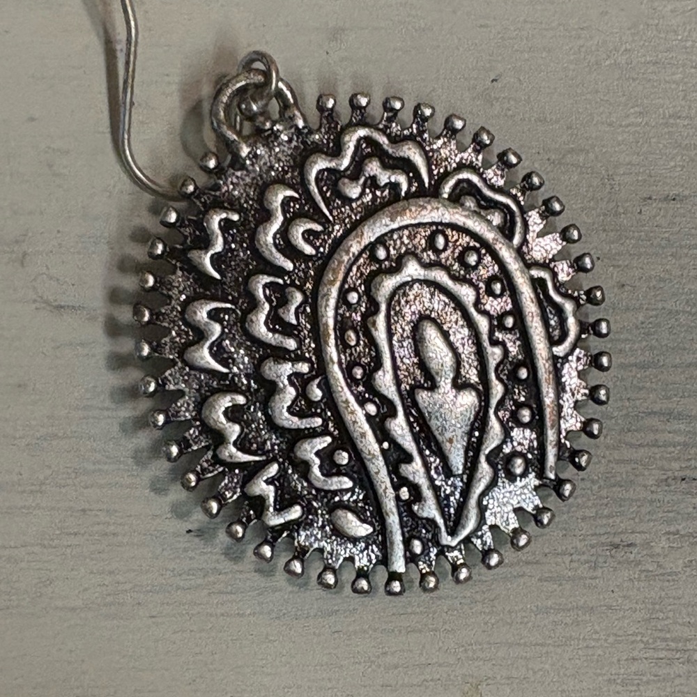 Lucky Brand Silver and Purple Boho Earrings - Picture 6 of 8